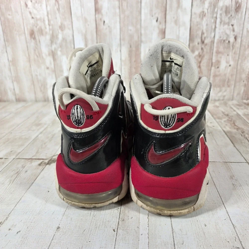 Nike Air More Uptempo GS Bulls Varsity Red Black 415082-600 Mens 6.5Y Kids